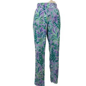 Lilly Pulitzer Run Around Pants Athletic in Purple Iris On the Chase M UPF50+